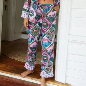 Printfresh Anthropologie High Horse Mulberry Pajama Pants XS Fairy Lounge
